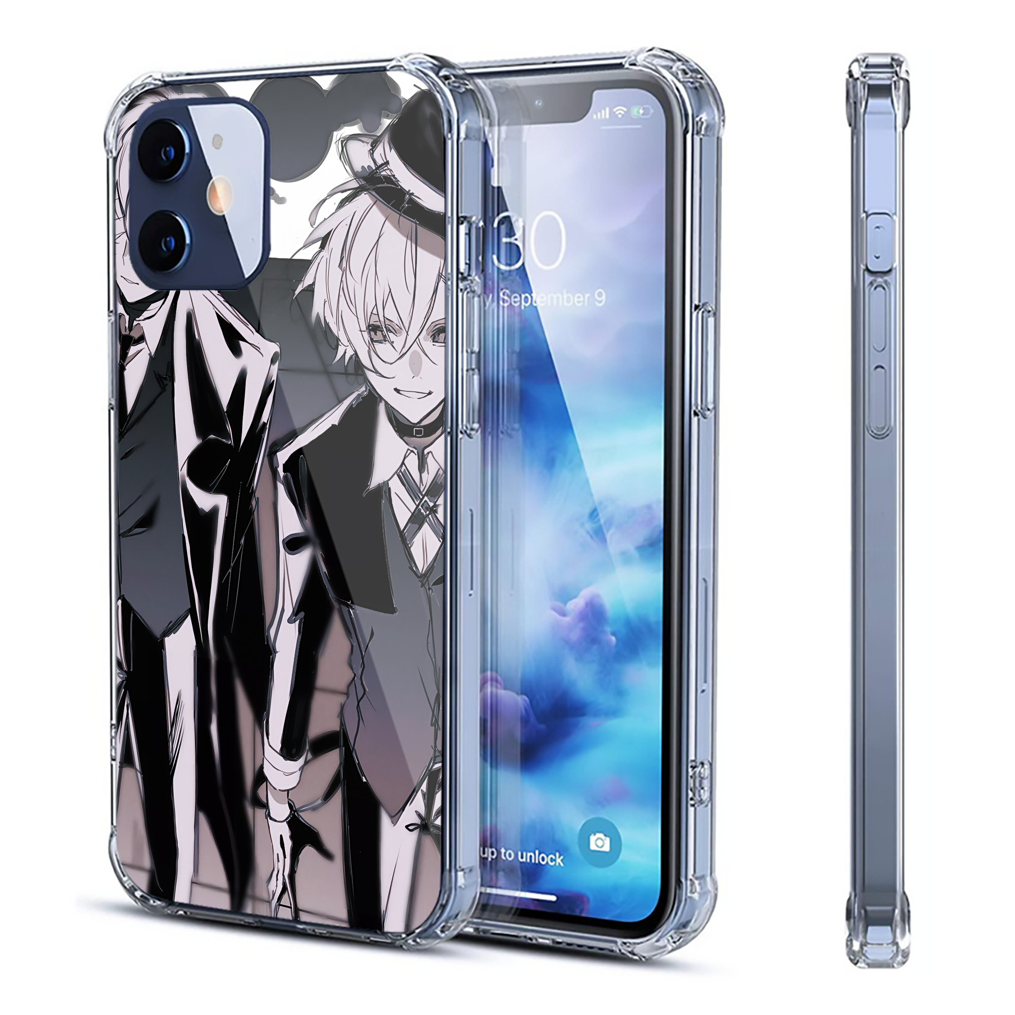 （画像用） 文豪ストレイドッグス Bungo Stray Dogs 【iPhone 12シリーズ対応】透明スマホケース（クリアソフトケース）